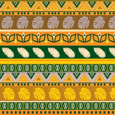 коричневый желтый зеленый полосатый орнамент этнический