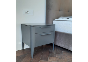 Тумба прикроватная Type 2 ящика ширина 50 см (темно-серый)