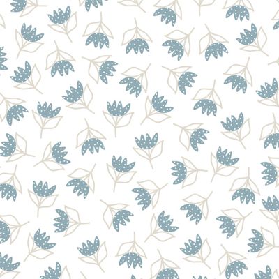 Голубенькие цветочки на белом фоне