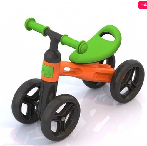 Беговел Нордпласт(оранжево-зеленый) 431018