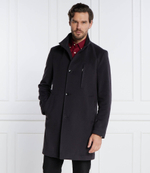 Хлопковое пальто h hyde standup c BOSS BLACK - темно-синий(50502271)