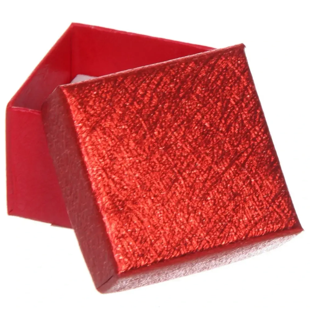 Коробка подарочная «Блеск» 4*4*3 см, Красный