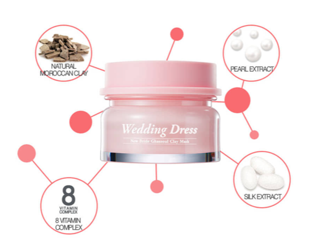 Merbliss  new bride gbassoul clay mask - Тонизирующая маска из розовой марокканской глины