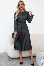 Платье Сильвия (серый/клетка) Р11-1086/12 Nikol (Акция)