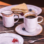 Тарелка «Пастораль» мелкая;фарфор;D=228,H=20мм;оранжев. (Цвет: оранжевый)