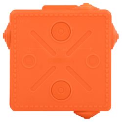 Распаячная коробка ЭРА KOR-100-100-50-8g-OR-FR огнестойкая 100х100х50мм оранжевая с гермовводами 8 вх. IP54