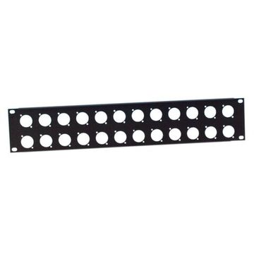 Adam Hall 872214 - панель для 19" рэковой стойки для 24 разъемов типа D, 2 U, черный