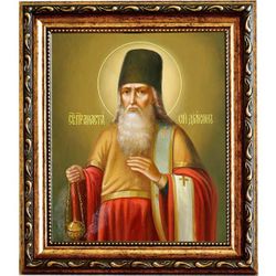 Анастасий Печерский, преподобномученик, диакон. Икона на холсте.