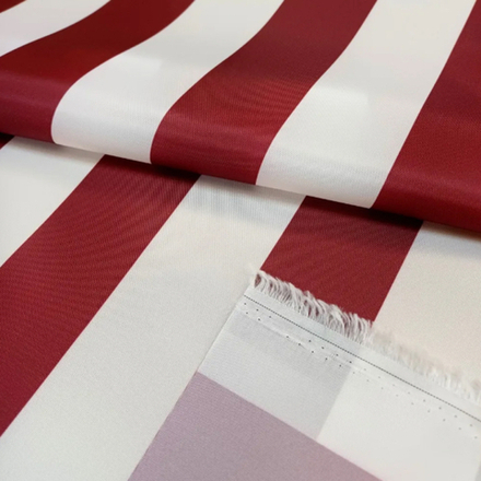 Оксфорд 240 D ткань тентовая водоотталкивающая, ПОЛОСКА бело-бордовый 1,5 м
