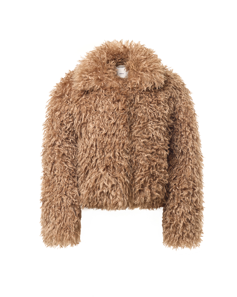 Шуба из эко-меха ламы