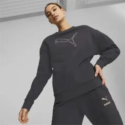 Puma Толстовка Better Crew Fl, черный