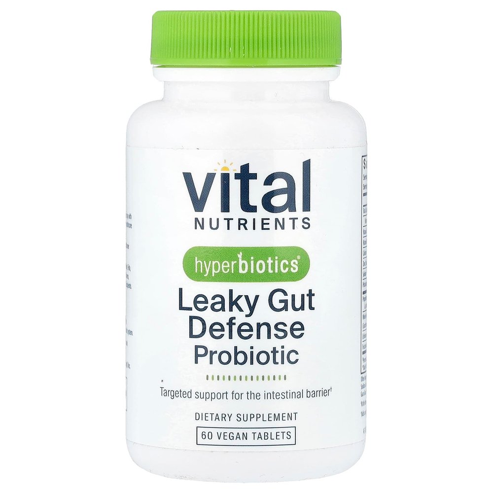 Vital Nutrients, Hyperbiotics®, пробиотик для защиты от воспаленного кишечника, 60 веганских таблеток