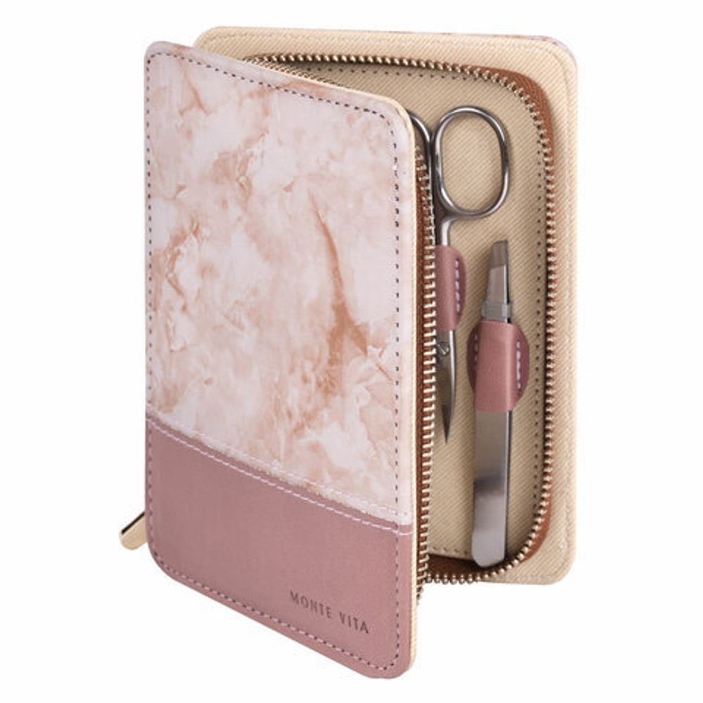 Премиальный набор для маникюра и педикюра 9 в 1 в пенале, PREMIUM, Monte Vita, 609494