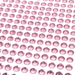 Наклейки Стразы, круглые, 22*10см, светло-розовые