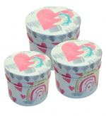 Коробка 23х19 см Набор 3 шт "Веселый" Единорог (Розовый, Голубой)