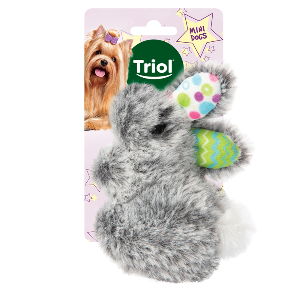 TRIOL MINI DOGS Игрушка для собак мелких пород мягкая "Зайчик", 115 мм