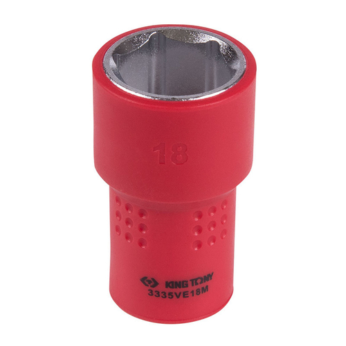 KING TONY (3335VE18M) Головка торцевая диэлектрическая шестигранная 3/8", 18 мм