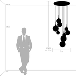 813092 Люстра GLOBO 9х40W E14 золото/белый