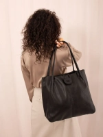 Сумка большая через плечо шоппер мешок