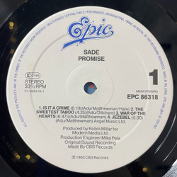 Винтажная виниловая пластинка LP Sade Promise (Holland 1985)