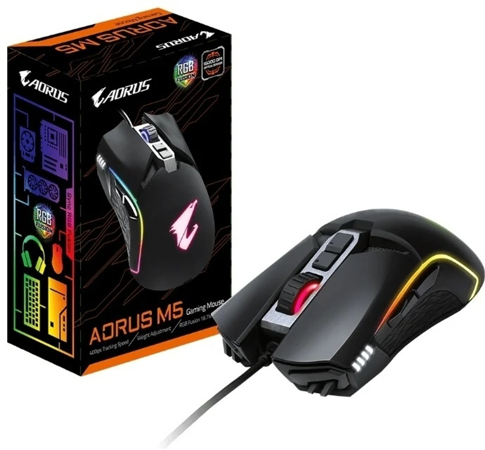 Мышь GIGABYTE Aorus M5 черный