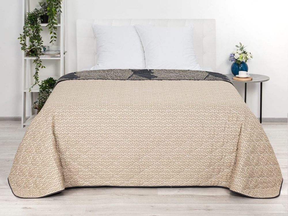 Покрывало на кровать, стеганое, бязь, хлопок с размерами 215х220