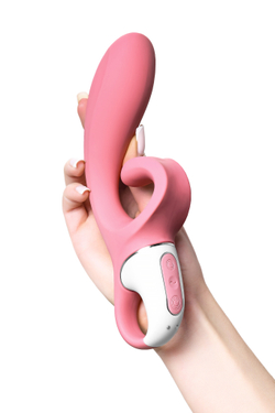Нереалистичный вибратор Satisfyer Hug me, розовый