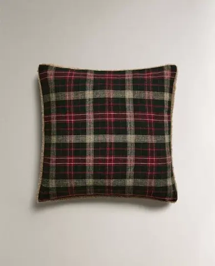 ZARA HOME ХЛОПКОВАЯ НАВОЛОЧКА НА ПОДУШКУ НА РОЖДЕСТВЕНСКУЮ ТЕМАТИКУ В КЛЕТКУ