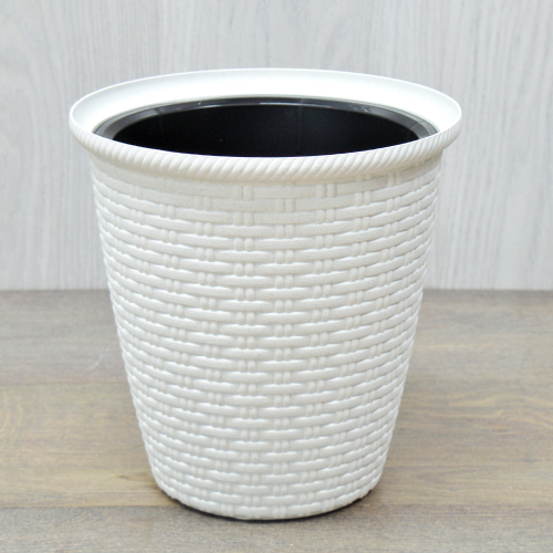 Кашпо Rattan с внутренним горшком, мраморный (2,25х4,5л)
