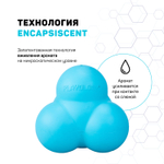 Playology жевательный тройной мяч SQUEAKY BOUNCE BALL для собак средних и крупных пород с пищалкой и с ароматом арахиса, цвет голубой