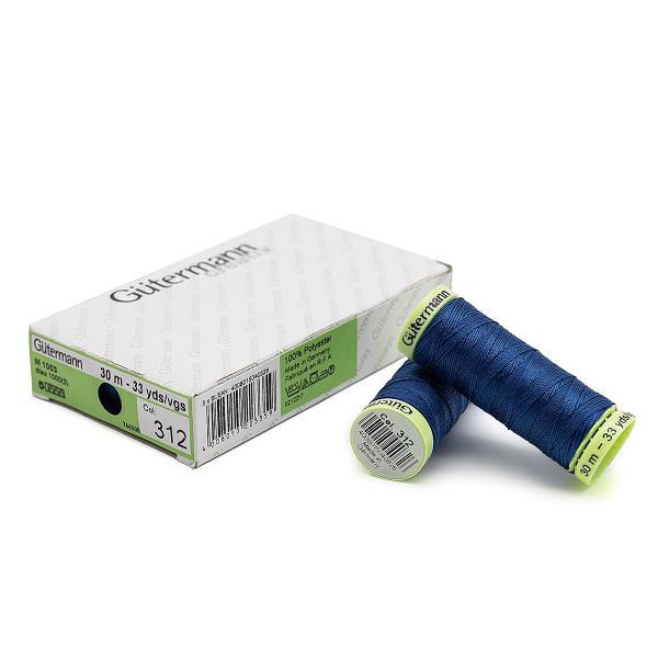 Нитки отделочные Gutermann Top Stitch 30 (30 метров), 5 кат. | 312 св.синий