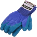 Перчатки нейлоновые с резиновым покрытием полуоблитые 8 размер «Сталь» ДоброСад