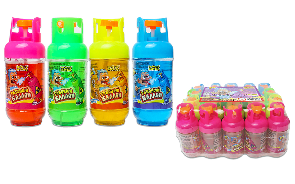 Жидкая конфета-спрей Весёлый Напугай® (Газовый баллон XXL), 12*20*60мл; LC-146.;Китай