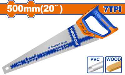 Ножовка по дереву 500 мм 7TPI (6/24) WADFOW WHW1120