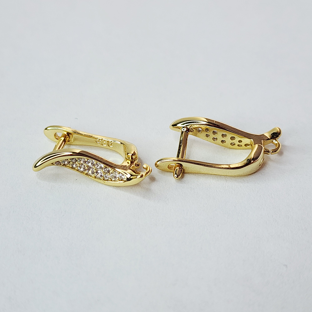 Ювелирные швензы, английский замок, позолота, люкс фурнитура