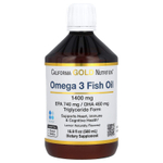 California Gold Nutrition, рыбий жир с омега-3, норвежский триглицерид, натуральный лимонный вкус, 500 мл (16,9 жидк. унции)