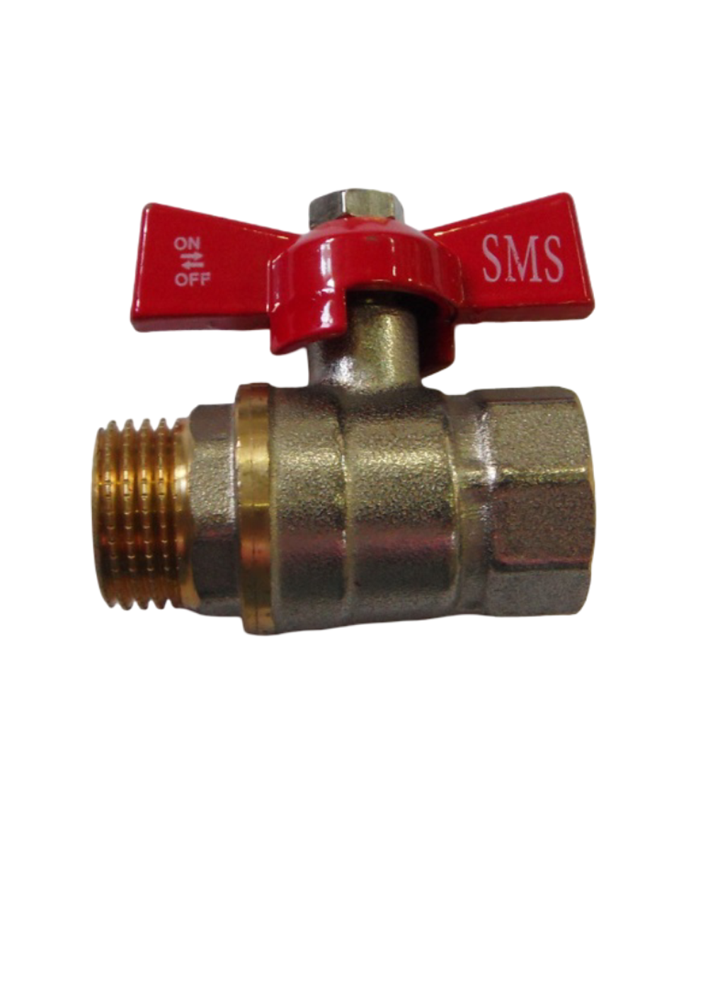 Кран Шаровой SMS НР-ВР 1/2"  (бабоч.)