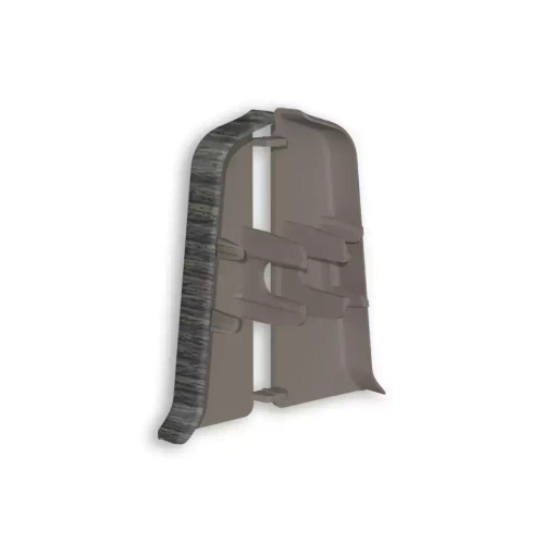 Торцевые (пара) для плинтуса 70мм "Деконика", 352 Каштан серый