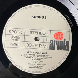 Винтажная виниловая пластинка LP Krokus Metal Rendez Vous (Japan 1980) (No Obi) Come On