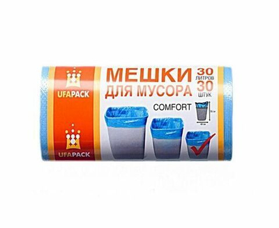 Мешки для мусора 30 л. Уфа ПАК 30 шт. синие