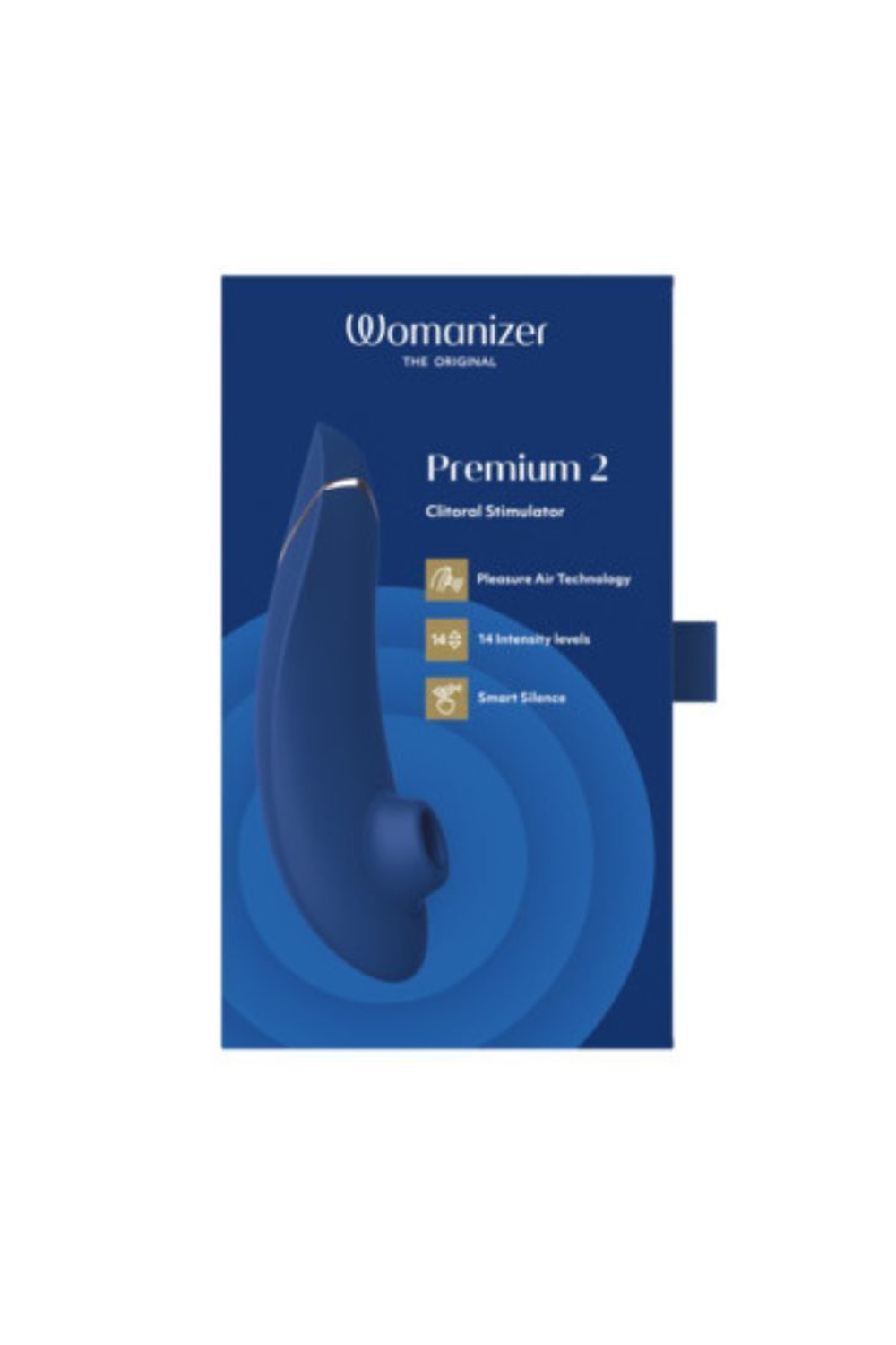 Womanizer Premium 2 - Бесконтактный клиторальный стимулятор, синий