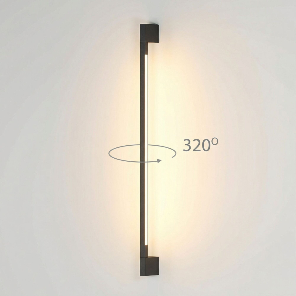 Настенный поворотный светильник Argos 3000K черный IP54 35122/D черный