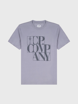 Футболка C.P. Company Logo Print Shadow Grey