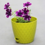 Горшок для цветов пластиковый 1,5л d-14см «Румба» с поддоном киви