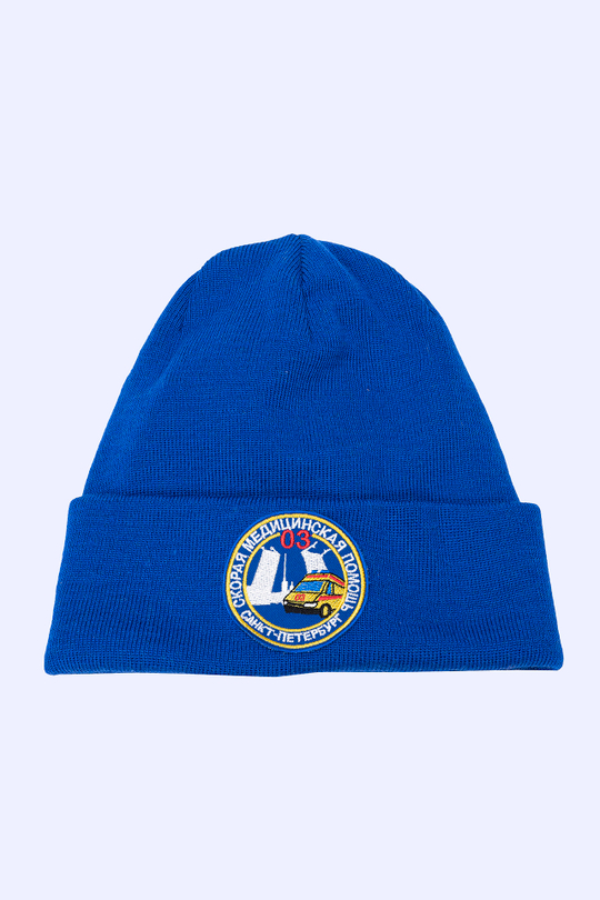 Шапка с шевроном СМП СПб MedicLine