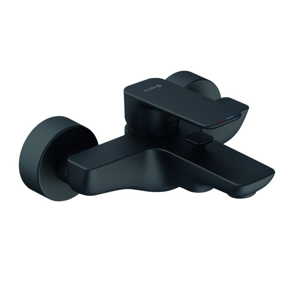 Смеситель для ванны и душа Kludi Pure&Style однорычажный, черный матовый (406813975)