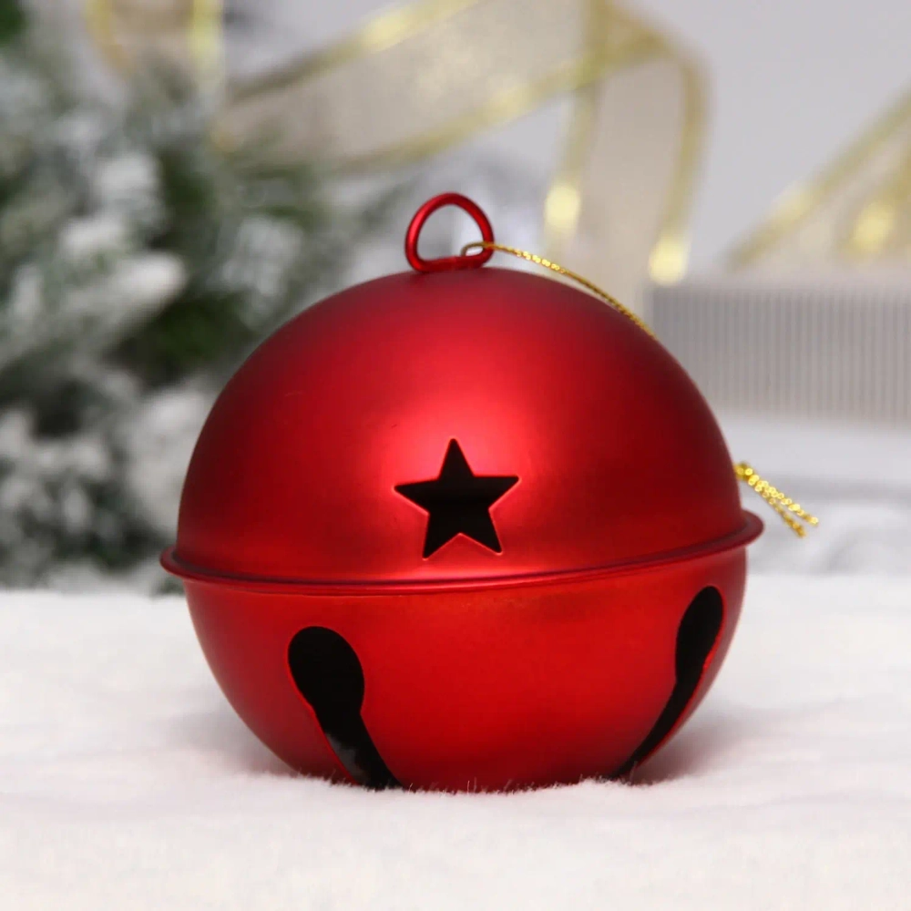 Новогодний шар «Бубенчик» 8.5 см, Красный
