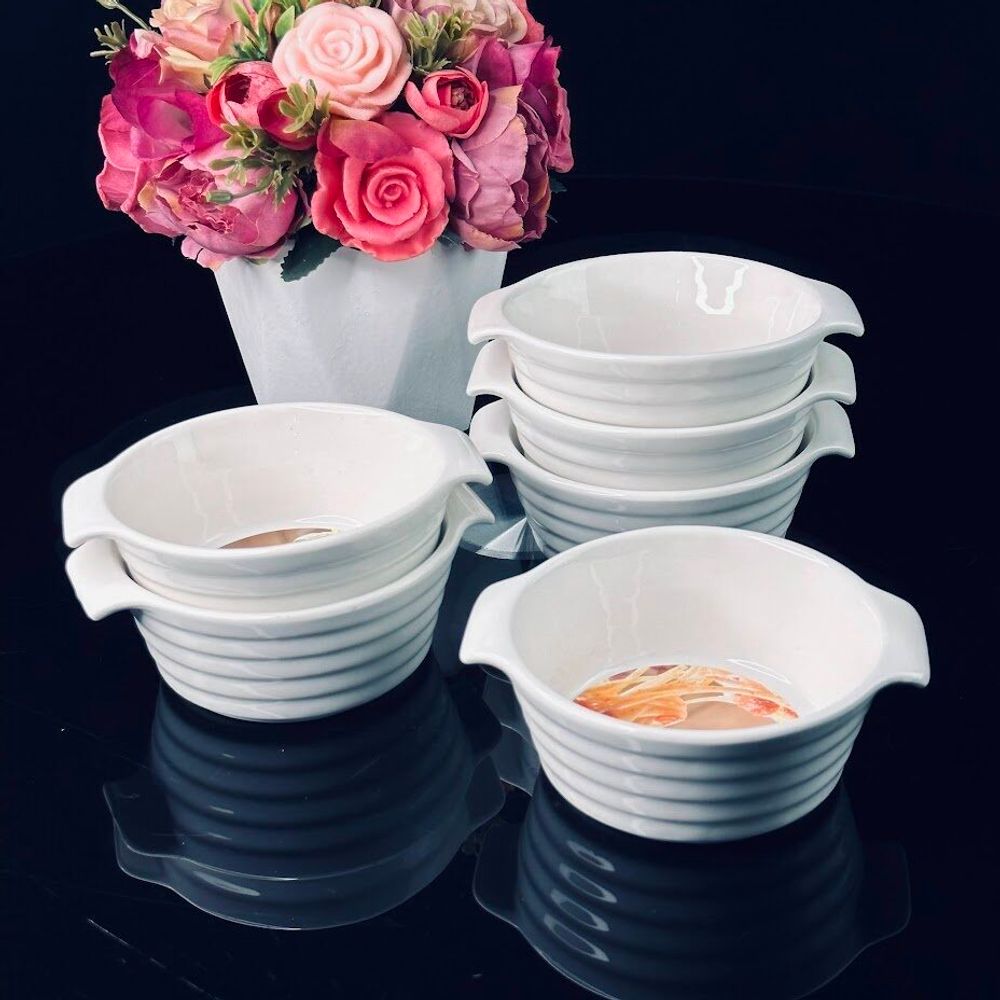 Lenardi 142-043 Набор из 6 круглых салатников 12см в под.уп.(х8)Фарфор