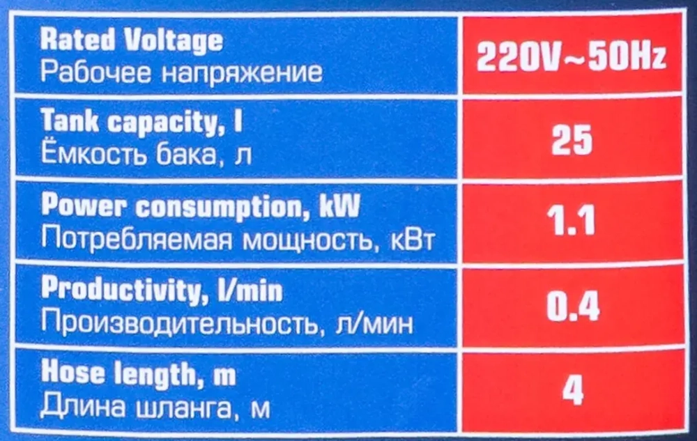 Нагнетатель смазки густой электрический, 25л RockFORCE RF-HG-69330