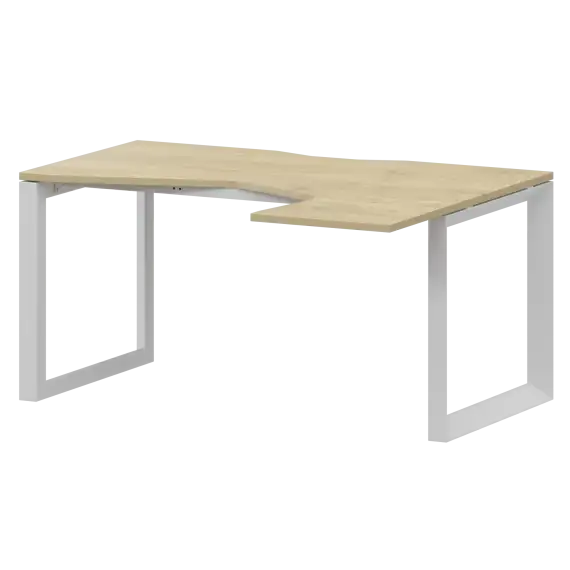Стол эргономичный правый на металлокаркасе НТМП.О-040.ПР  1400x1000x750 Аргентум-МП